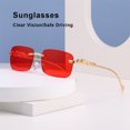 thumbnail image 3 of fastboy PC Comfortable And Stylish Rectangle Sunglasses For Daily Wear UV-proof And Non-deformable UV 400 Gradual Tea Color, 3 of 6