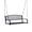Black 123, variant on Outdoor Patio Swing Bench for Two, 528 lb Capacity Steel Porch Swing with Chains, Black Slatted Seat for Backyard Deck, 50L x 23.5W x 20.75H Inches