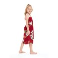 thumbnail image 4 of Girl Hawaiian Halter Dress in Pineapple Garden Burgundy Size 8, 4 of 5