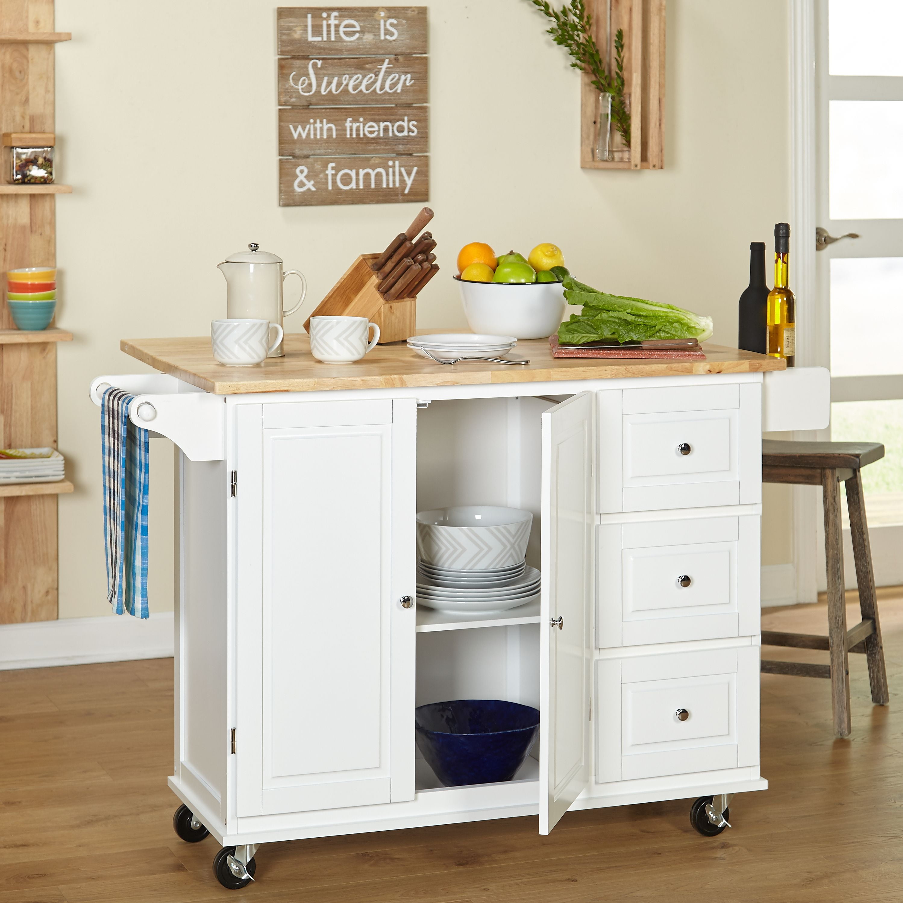 Thatcher Kitchen Cart, White