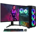 thumbnail image 1 of AQVIN ZForce Gaming Computer PC Desktop - Core i7 8th Gen Processor,RTX 3060 12GB DDR6,32GB RAM DDR4 1TB SSD Storage,24Inch Gaming Monitor,Windows 11 Pro,RGB Gaming Keyboard&Mouse, 1 of 5