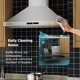 thumbnail image 6 of 30 in. 400 CFM Ducted Kitchen Wall Mount Range Hood with Light in Stainless Steel, 6 of 10