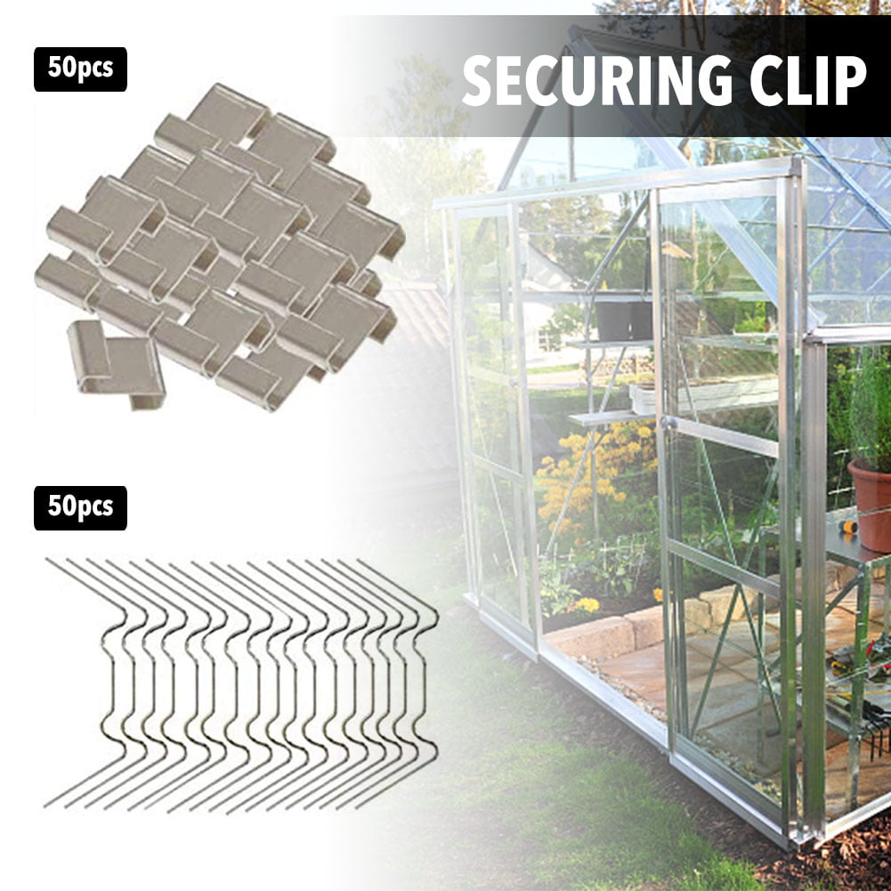 Glazing Clips W 4mm Polycarbonate SheetGreenhouse Replacement Panels Z 