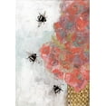 thumbnail image 2 of Ogren, Sarah 14x18 White Modern Wood Framed Museum Art Print Titled - 3 Bees and Orange Flower, 2 of 4