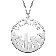 Personalized Cityscape Name Necklace Boston Skyline
