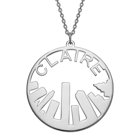 Personalized Cityscape Name Necklace Boston Skyline