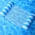 thumbnail image 1 of Inflatable Floating Bed Striped Floating Row Water Recreation Holiday Relaxing Inflatable Lounge Chair Floating Bed Inflatable Hammock With Pump, 1 of 8