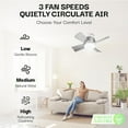 thumbnail image 4 of Bell+Howell Silver LED Socket Ceiling Fan with Remote Control, 4 of 8