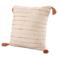 thumbnail image 3 of Laddha Home Designs Handwoven Reversible Striped Throw Pillow - 20" - Beige and Orange - Set of 2, 3 of 9