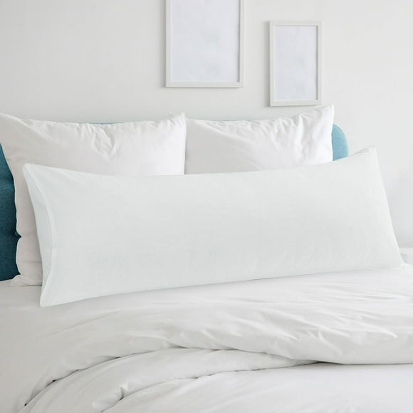 PiccoCasa Body Pillowcase Brushed Microfiber Body Pillow Cover, Jumbo Snow White