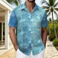 thumbnail image 3 of Hawaiian Shirt for Men Summer Short Sleeve Button Up Notch Collar Tropical Print Beach Shirts Vacation Outfits, 3 of 5