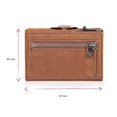 thumbnail image 4 of Estuche Pop-Up para tarjetas de crédito con protección RFID, billetera de cuero genuino con compartimento para billetes y monedas para hombres y mujeres, 4 of 4