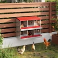 thumbnail image 1 of Twister.CK 6 Compartment Chicken Nesting Box, Rollaway Design for Easy Egg Collection, Red, 1 of 11
