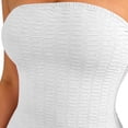 thumbnail image 3 of Uootdi Womens Bodycon Dresses Strapless Textured Detail Side Slit Lightweight Pullovers Casual Evening Tops Night Out Style Gift, 3 of 8