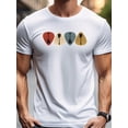 thumbnail image 1 of Creative Guitars Print Men's Short Sleeve Crew Neck T-shirt, Summer Outdoor, Gift For Men Tee For Adult, Men, Women, Teen, Teenager, Adolescent, Youth, 1 of 7