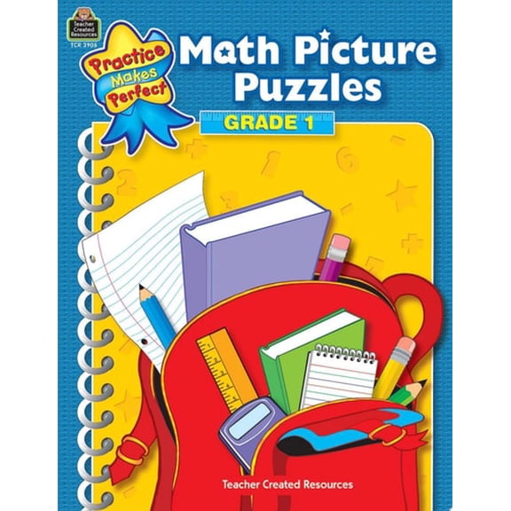 Pre-Owned Math Picture Puzzles Grade 1 (Paperback) 1420639064 9781420639063