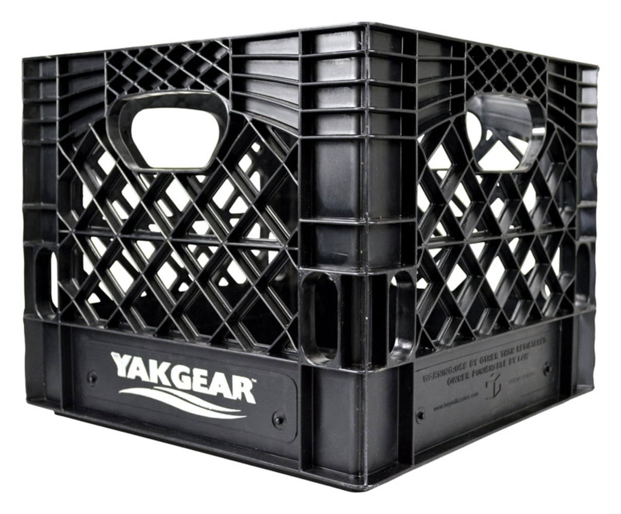 YakGear BMC13 Square Milk Crate - 13" x 13", Black