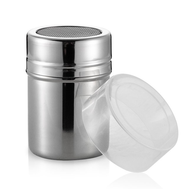 Naiovety Coctelera de Chocolate pulido, tamiz de café de mano para el hogar, portátil, malla de 1MM, azúcar, sal, especias, tarro, lata de condimento, Teteras Groß Naiovety HA010091-03