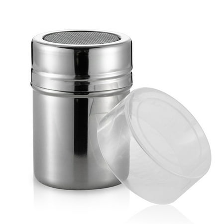 

1111Fourone Stainless Polished Chocolate Shaker Heat-resisting Household Handheld Coffee Sifter 1MM Mesh Sugar Seasoning Can Large