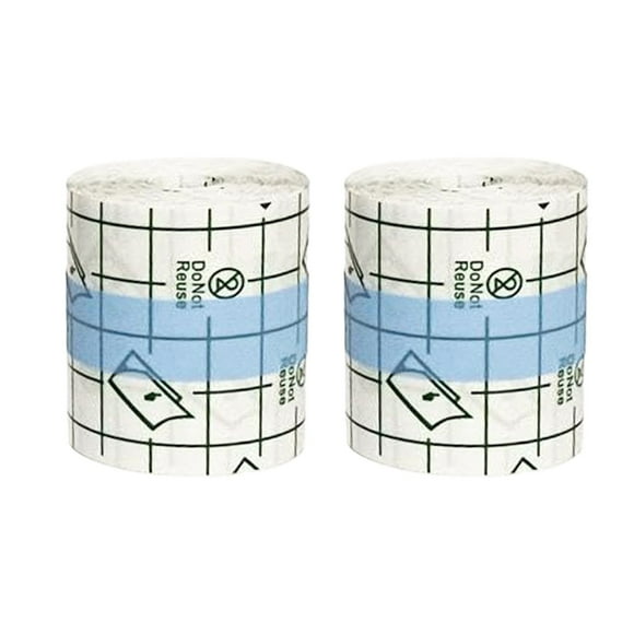 Transparent Stretch Clear Film Bandage Skin Dressing Tape, PU Material, Breathable Waterproof, Grid Lines for Cutting, Easy to Use for Aftercare