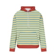thumbnail image 4 of Pullover Hoodie Men Cozy Fleece Casual Trendy Striped Sweatshirts Front Pocket Long Sleeve Hooded Winter Tops (3XL, Yellow), 4 of 4