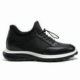thumbnail image 2 of CMR CHAMARIPA Men's Shoes With Higher Heels - Black Leather Casual Elevator Sneakers 8CM / 3.15 Inches, 2 of 9