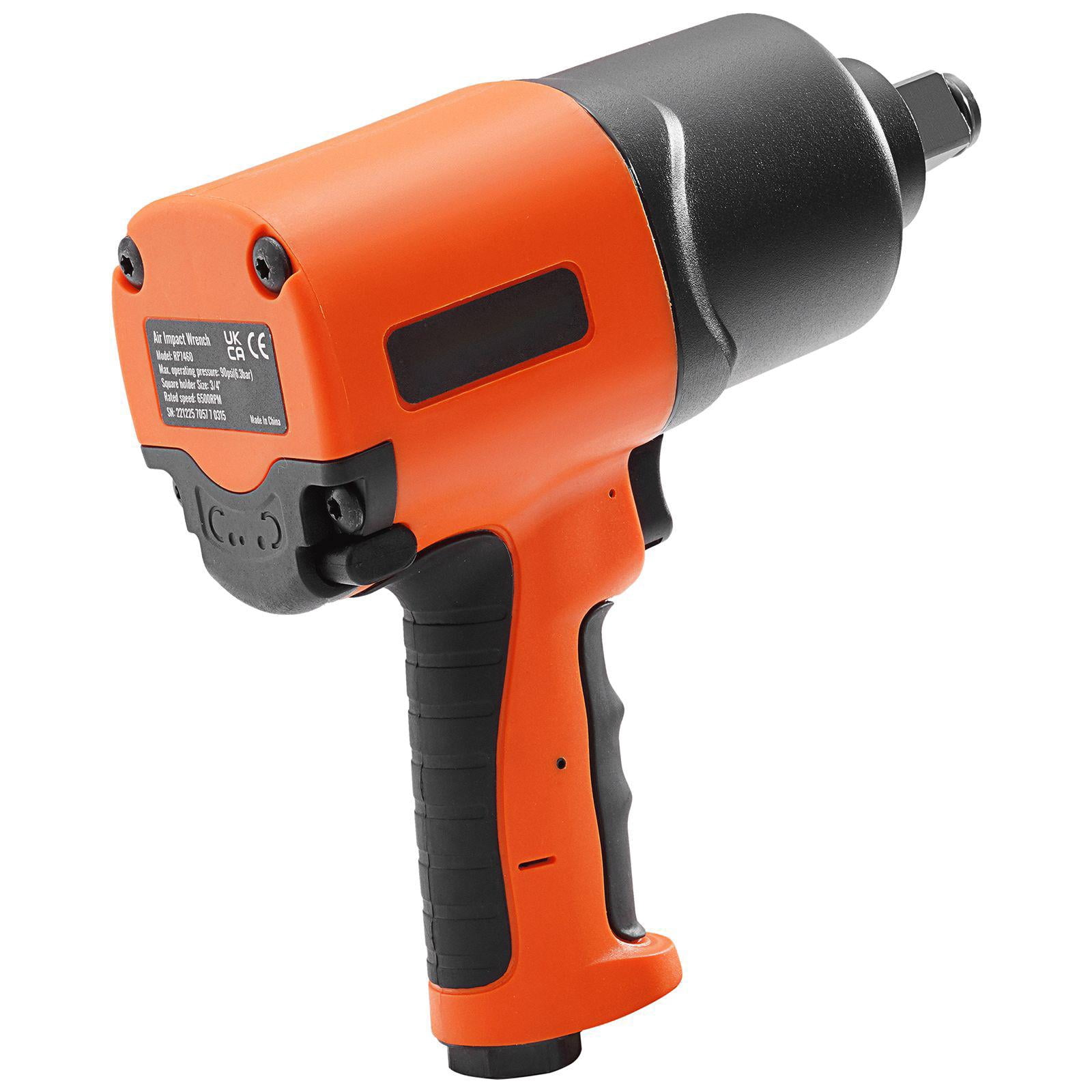 3/4 Inch Heavy Duty Pneumatic Impact Wrench 1870 ft lbs Torque Composite Air Impact Gun for Automotive Repair Maintenance