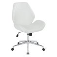 thumbnail image 1 of Chatsworth Office Chair in White Faux Leather with Chrome Base, 1 of 7