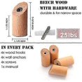 thumbnail image 5 of Wood Wall Hooks, 4 Pack Coat Hooks Wall Mounted Rustic Wooden Hooks Heavy Duty Robe Hook Hat Rack | Hooks for Hanging Bathroom Towels (Beech Wood), 5 of 5