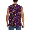 thumbnail image 4 of Lsque Mardi Gra2 Print Men's Cotton Blend Sleeveless Muscle Shirts (S-3XL)- Moisture Wicking, Odor Protection, UPF 30+,Large, 4 of 8