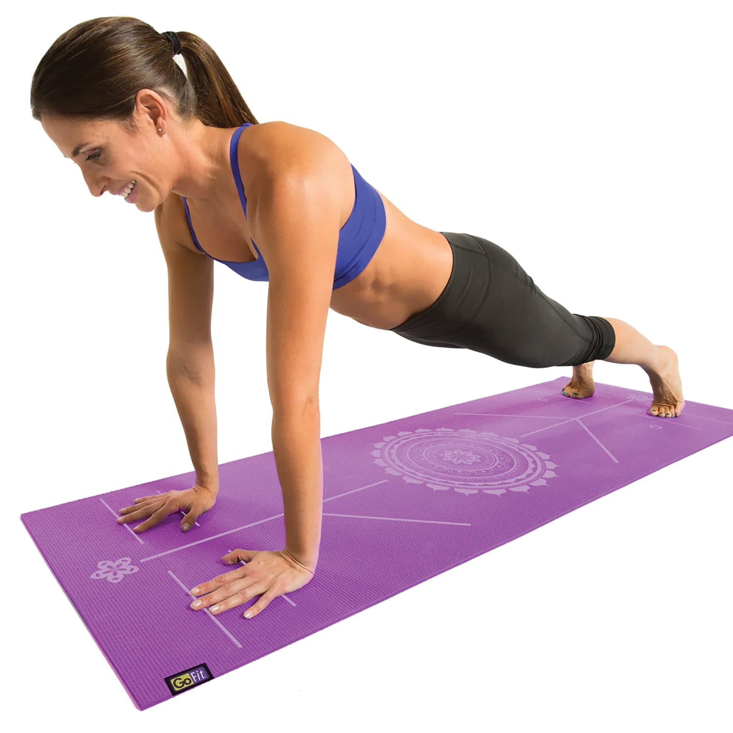 GoFit Printed Yoga Mat (Purple), GF-PYM-PPL
