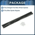 thumbnail image 4 of Unique Bargains 20 Set 14G Straight Pull Bicycle Spokes Straight Pull Bike Wheel Spokes Carbon Steel Black-299mm, 4 of 7