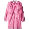 thumbnail image 2 of Medical Nation 10 Disposable Lab Coats - Durable Knee Length Reusable Lab Coat with Knit Cuffs and Pockets, Unisex | Perfect for Dental, Hospitals, Pharmacies, Labs, Clinics- Raspberry, Extra Large, 2 of 8