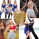 thumbnail image 4 of Trajes de actuación para danza del vientre para mujer, bufanda de cadera, falda, ropa de festival con flecos de lentejuelas (talla única), 4 of 5