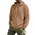 thumbnail image 4 of Mens Zip Up Hoodie Casual Plain Full Zipper Hooded Sweatshirt with Pockets Lightweight Athletic Activewear S, 4 of 5