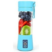 Portable Blender, Personal Size Blender USB Rechargeable with 6 Blades for Shakes and Smoothies, Mini Blender with 13oz Jucie Cup for Sports,Travel,Gym,home and office Blue