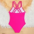 thumbnail image 7 of Shadoumai One Piece Swimsuit for Girls Cross Ruched Front Tankini Sets Quick Drying Cute Floral Print Bathing Suits for Girls Swimwear with Cover Up Pants Stretch Strap, 7 of 7