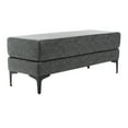 thumbnail image 4 of SAFAVIEH Elise Rustic Chic Rectangular Bench, Grey/Black, 4 of 7