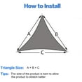 thumbnail image 5 of IFAST 16.4' x 16.4' x 16.4' Triangle Sand Triangle Sun Shade Sail Canopy, Heavy Duty Durable Fabric Cloth Top Cover Waterproof Awning Shelter for Outdoor Patio Garden Yard Deck Pergola, 5 of 7