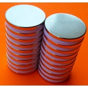 20 pc Neodymium Disc Magnets – 1.26 x 1/8 Rare Earth NdFeB with Red Pole Mark – Bulk Set for Manufacturing and Engineering Projects