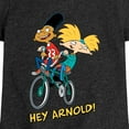 thumbnail image 3 of Hey Arnold! - Arnold and Gerold Bike - Toddler And Youth Girls Short Sleeve Graphic T-Shirt, 3 of 5