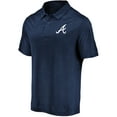 thumbnail image 2 of Men's Navy Atlanta Braves Iconic Striated Primary Logo Lightweight Polo, 2 of 3