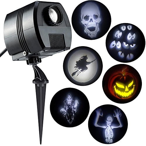 Halloween Led Lightshow Short Circuit Flickering Projection W/ 6 Slides