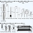 thumbnail image 2 of Cocktail Bar Set Kit, Shaker Cocktail con Herramientas y Accesorios 750 ml, 26 Piezas kit bartender de Acero Inoxidable Conjuntos, para Bar, Hogar Mezclar Bebidas, Vino, Boston, Bebida, Bar, Fiesta, 2 of 4