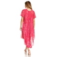 thumbnail image 2 of Sakkas Bree Long Embroidered Cap Sleeve Marbled Dress - Orchid - One Size Regular, 2 of 5