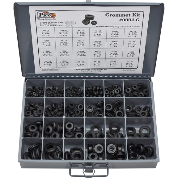 Pico 0004-G Grommet Kits, 477 Pcs