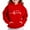 Red, variant on Bnwani Hoodies Girls Long Sleeve Oversized Fleece Sweatshirt Cute Plain Tops Pullover