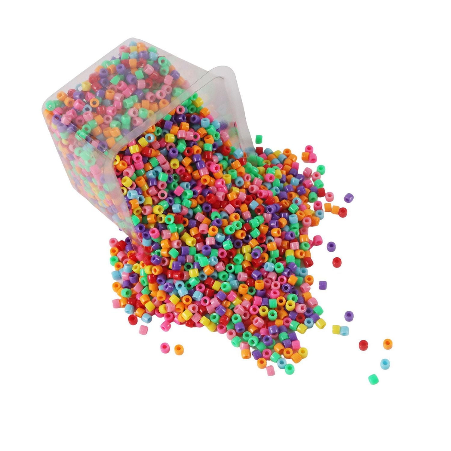 Hello Hobby Mini Pony Beads Tub for Kids Craft, Mini Pony Beads Tub