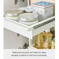 thumbnail image 3 of Yamazaki Home Under-Sink Rack with Pull-Out Shelf, White, Steel, Adjustable Tiers, 3 of 7