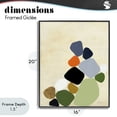 thumbnail image 4 of Stupell Industries Contemporary Cluster of Minimal Pebbles Black Framed Giclee Art, 16 x 20, by Ruth Fromstein, 4 of 8